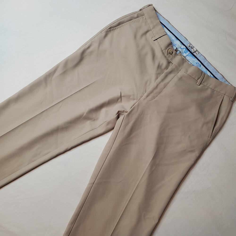 Peter Millar Men's 33X27 Durham Performance Trouser Beige ME0EB78FB
